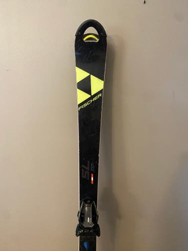 Used Fischer Racing RC4 World Cup SL 155cm Skis With Bindings Max Din 13
