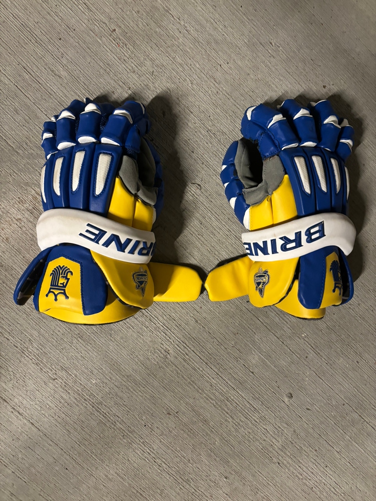 Lightly Used MLL Florida Launch Brine 13" King Elite Lacrosse Gloves