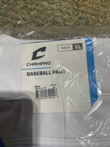 White New Youth XL Champro Game Pants