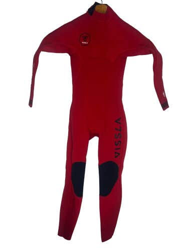 Vissla 7-Seas Childs Full Wetsuit Kids Youth Size 4 Red 3/2