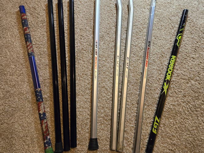 Lacrosse shafts including STX