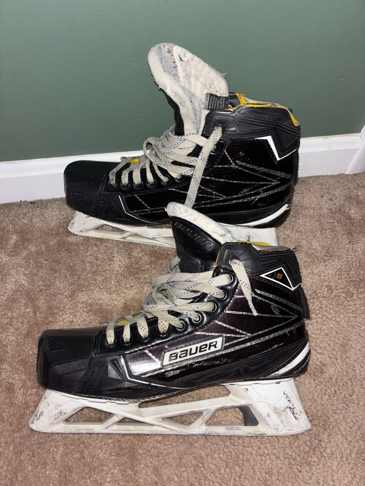 Used Bauer Regular Width  10 Supreme 1S Hockey Goalie Skates