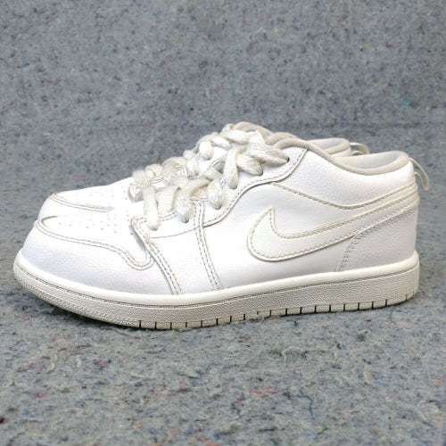Nike Air Jordan 1 Low Shoes Size 1.5Y Sneakers Preschool Kids White 644475-105