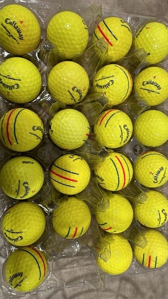 21 4A/5A Callaway Chrome Soft X LS Triple Track AAAA/AAAAA Golf Balls **Yellow**