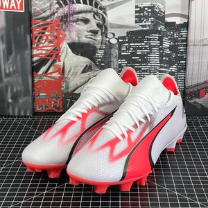 Puma Ultra Match FG AG Soccer Cleats Mens Sz 11.5 Shoes White Red 107347-01 NEW