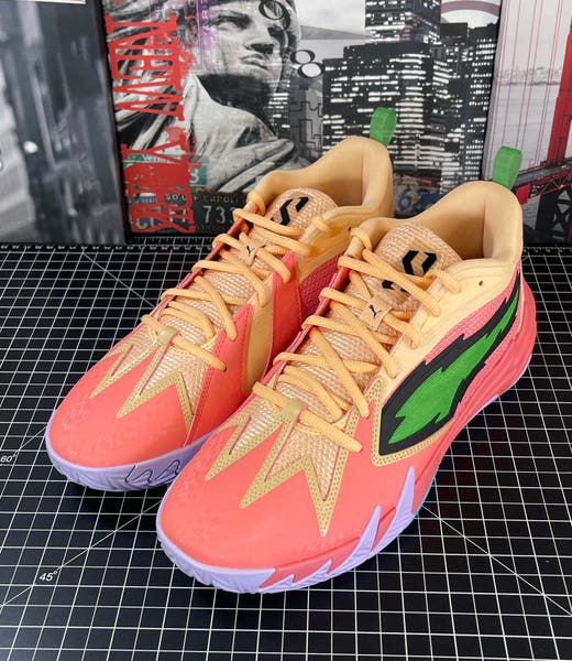 Puma Mens Sz 11 SCOOT ZEROS GEORGIA Peach Pink Green Black 