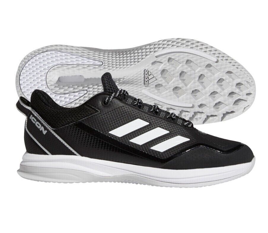 new men's size 9 Adidas Icon 7 Turf Baseball Shoe's S23711 Black White BSBL  | SidelineSwap | Buy and Sell on SidelineSwap
