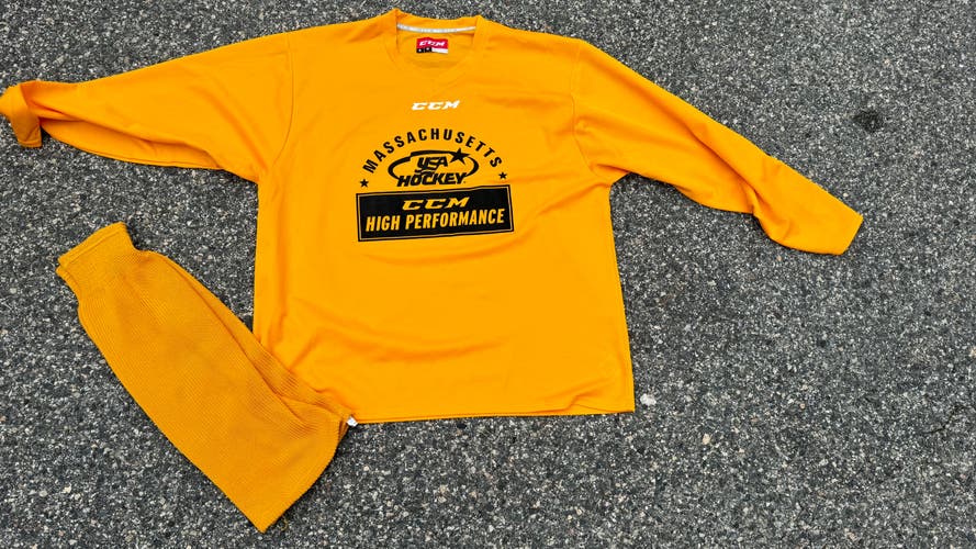Yellow Used XL Men's CCM Jersey