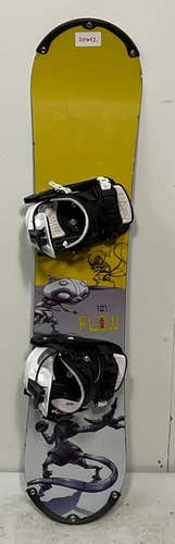 Used Kid's Flow Micron 121cm Snowboard With Flow Elite Bindings (SY1652)