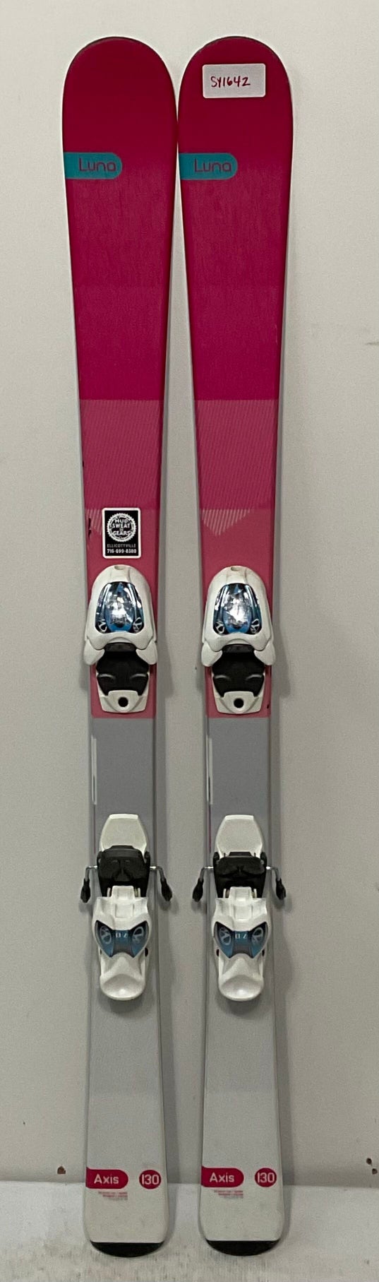 Used Kid's Axis 130cm Luna Skis With Marker 7.0 Bindings (SY1642)