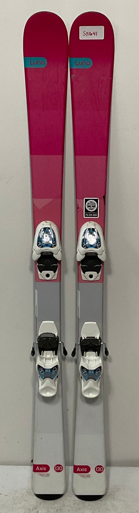 Used Kid's Axis 130cm Luna Skis With Marker 7.0 Bindings (SY1641)