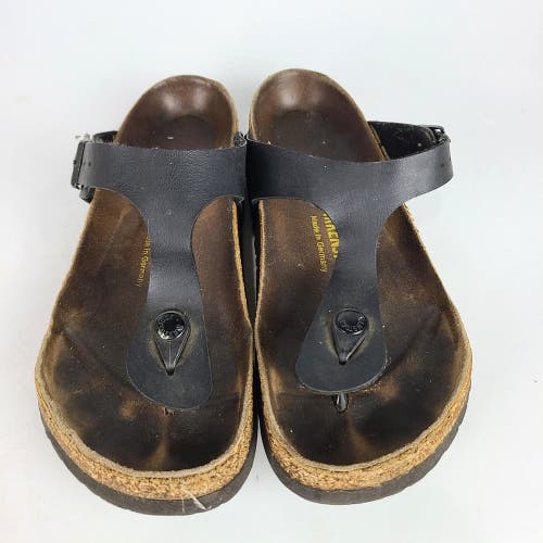 Birkenstock Gizeh Women's Black Sandal Slip On Flip Flop Thong Shoes Size 38 / 7