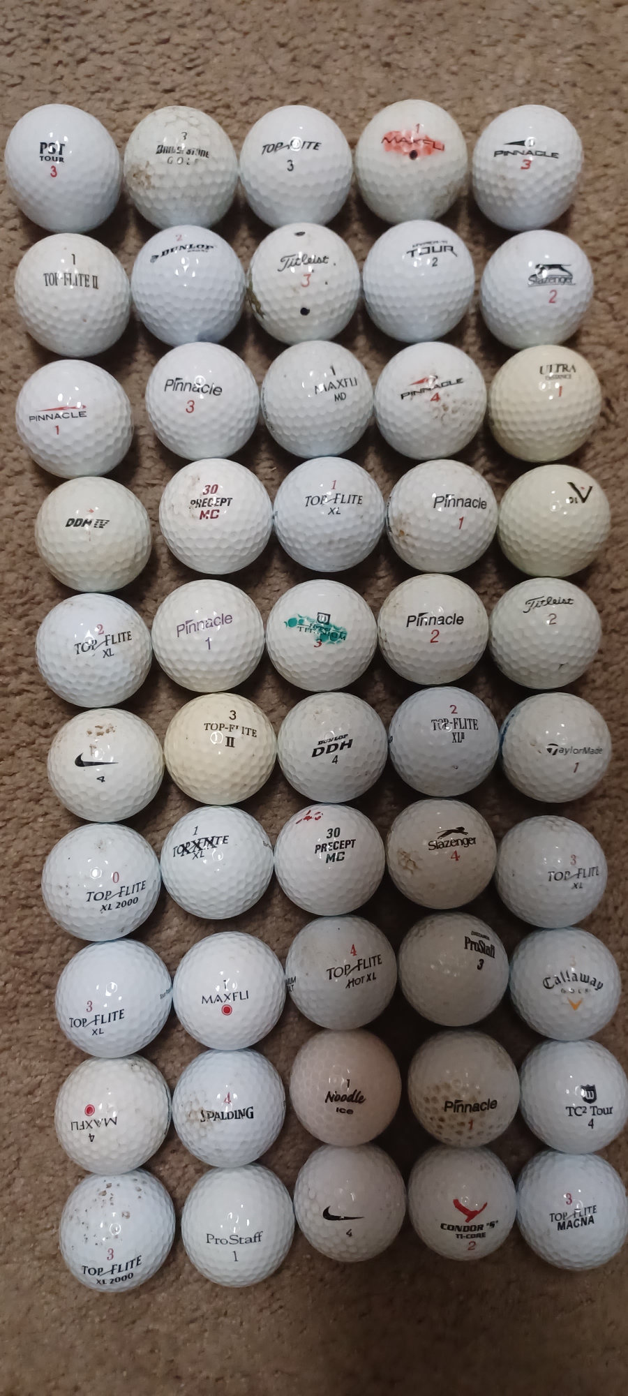 50 Used Golf Balls