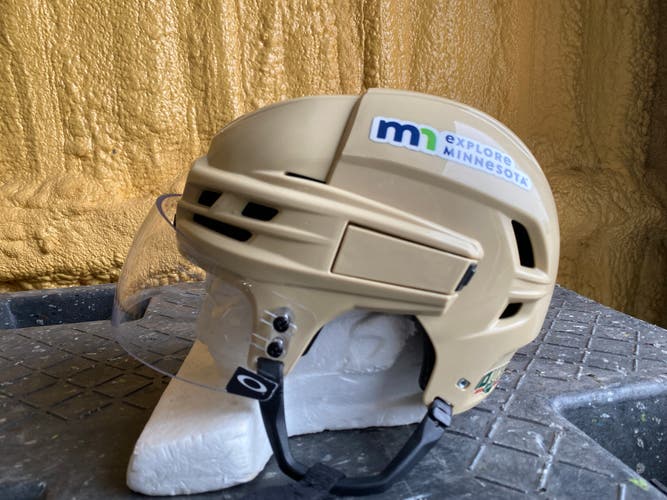 CCM SUPER TACKS X Pro Stock Hockey Helmet Wheat Beige Medium Oakley Visor Combo 4746