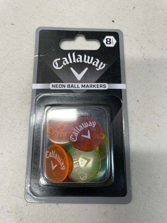 Used Callaway Neon Ball Markers Golf Field Equipment