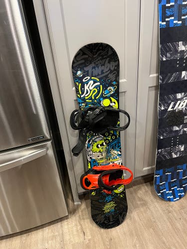 Kid's  K2 With Bindings Soft Flex True Twin Mini Turbo Snowboard