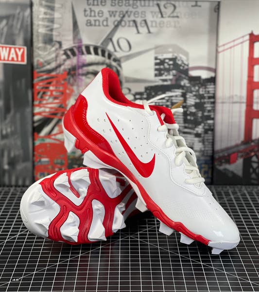 Nike Mens Size 10 Alpha Huarache 4 Keystone RED Baseball  display picture 2