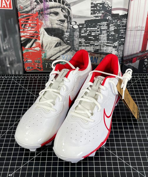 Nike Mens Size 10 Alpha Huarache 4 Keystone RED Baseball  display picture 3