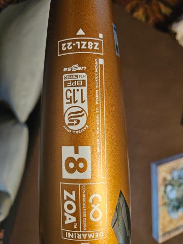Used USSSA Certified 2023 DeMarini Composite Zoa Bat (-8) 24 oz 32"