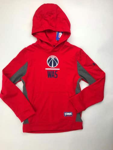 Under Armour Youth NBA Washington Wizards Pullover Hoodie MD 10/12 Red 1318964