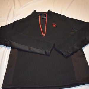 Spyder Half-Zip Sweatshirt, Black/Black, Medium - Top Condition!