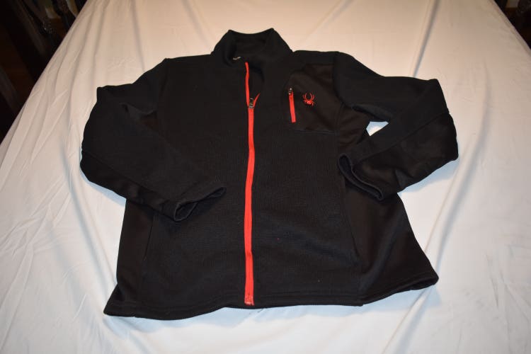 Spyder Full-Zip Winter Sports Jacket, Black/Red, Youth XL (18-20) - Top Condition!