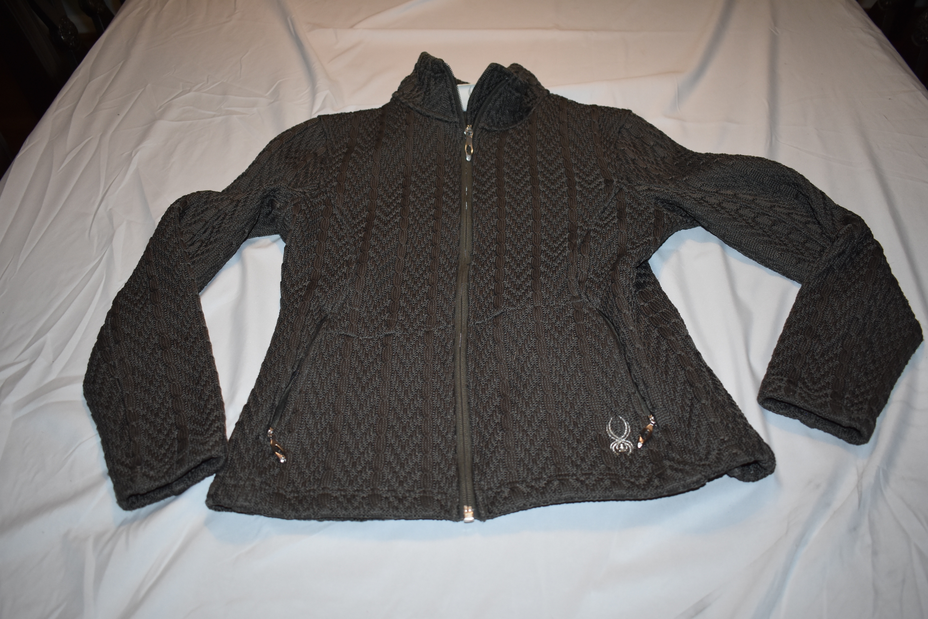 Spyder CORE Full-Zip Sweatshirt, Gray, Adult Small - Top Condition!