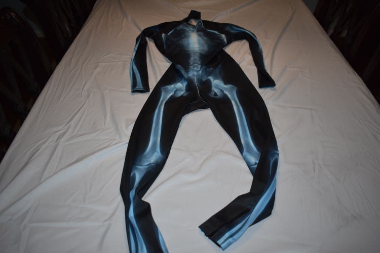 NEW - KORE Sportswear Eclipse Compression Skin Suit, Black/Blue, Unisex XS