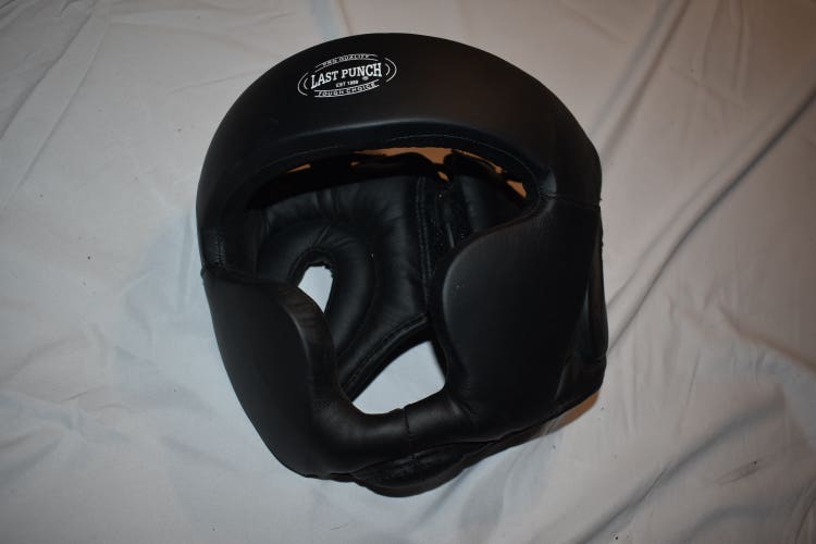 Last Punch Enforcer Sparring / MMA / Boxing Head Protection, Black, Large