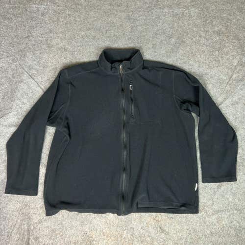 Duluth Trading Womens Jacket 2XL XXL Black Zip Fleece Outdoor Windbreaker Top