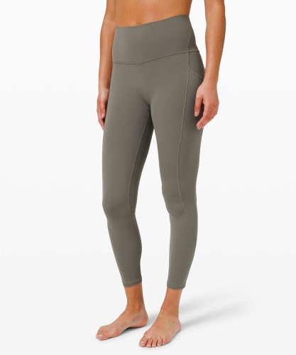 Lululemon Align High-Rise Pant with Pockets 25" Grey Sage Nulu Size: 6 Leggings