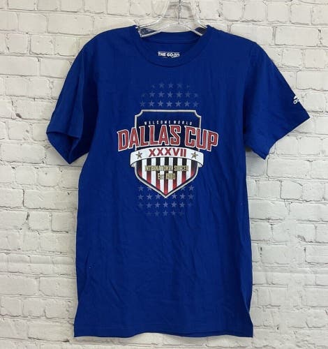 Adidas Mens Go-To Tee Dallas Texas Cup XXXVII Royal Blue Soccer Tshirt New