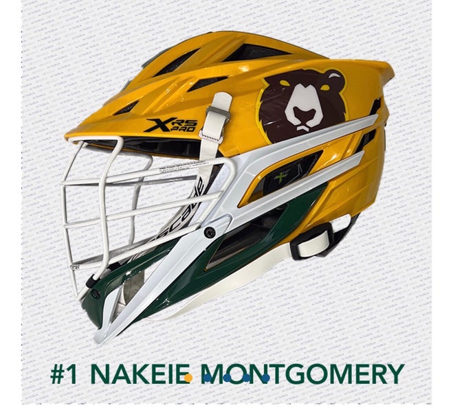 2024 #1 Nakeie Montgomery PLL game-worn HELMET California RedWoods XRS PRO