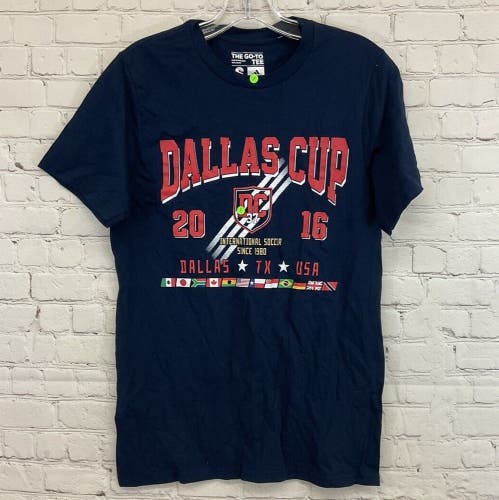 Adidas Mens Go To Tee Dallas Cup XXXVII Size Small Navy SS Crew Neck Tshirt New