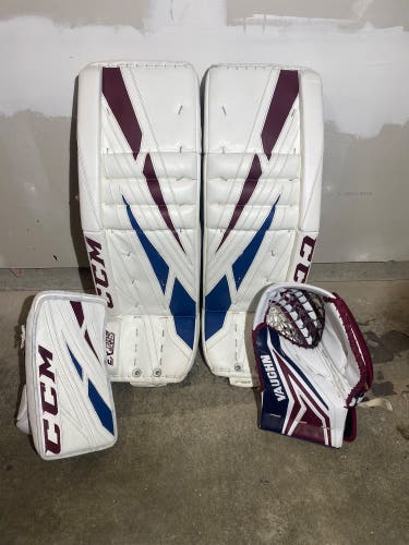 CCM E-Flex 4 Leg Pads (35”+1) Grubi Colorado Avalanche Pro Return