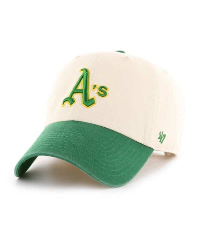 Oakland Athletics '47 Brand MLB Clean Up Adjustable Strapback Hat Dad Cap