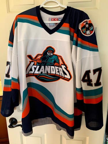 NHL New York Islanders #47 Rich Pilon 95-97 Fisherman jersey