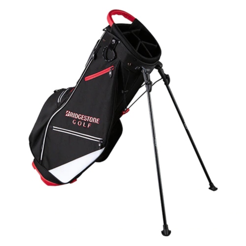 NEW Bridgestone Lightweight 5-Way Stand Black/White/Red Golf Bag