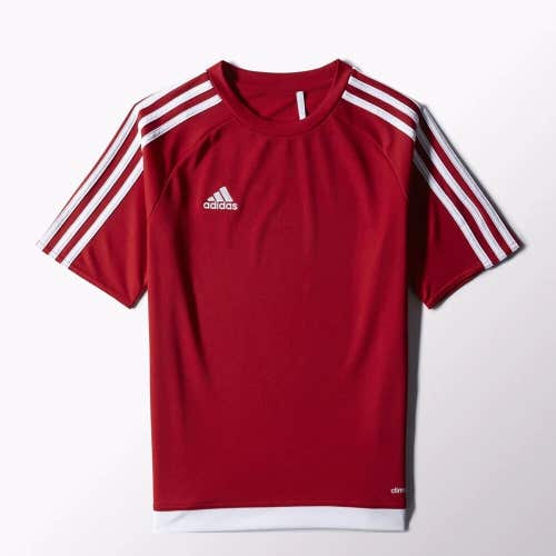 Adidas Youth Unisex Estro 15 S17301 Red White SS Vneck Soccer Jersey New