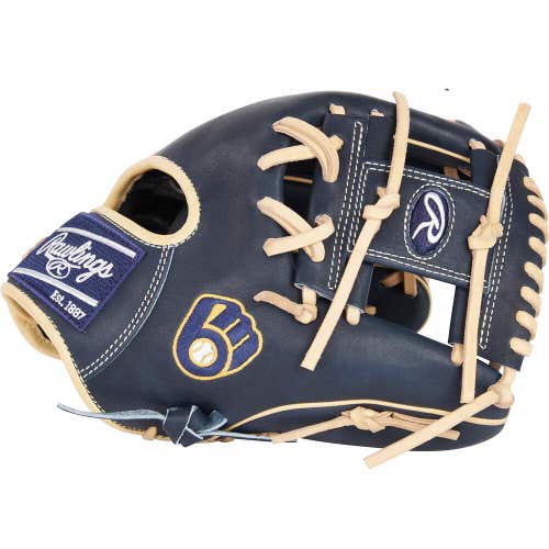 Rawling Heart of the Hide MLB Milwaukee Brewers 11.5" Infield Baseball Glove