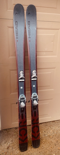 Barely Used 2022 HEAD 184 cm All Mountain Kore 99 Skis with Silver LOOK Pivot 15 Bindings