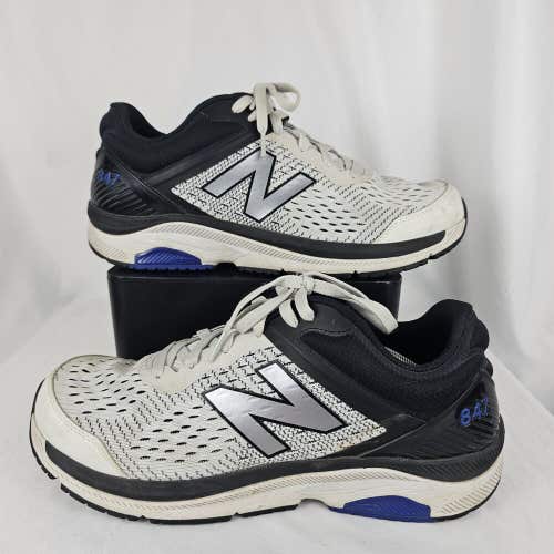 New Balance Mens 847 v4 Walking Shoes White Black Mesh Trainers Size 12 2E WIDE