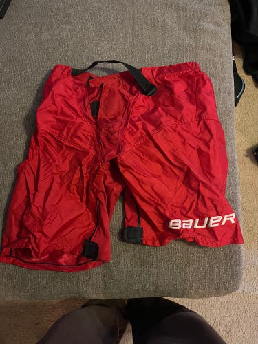 Red Used Medium Bauer Pant Shell
