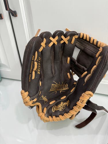 Used Left Hand Throw Rawlings Infield Highlight Series Baseball Glove 10.5"
