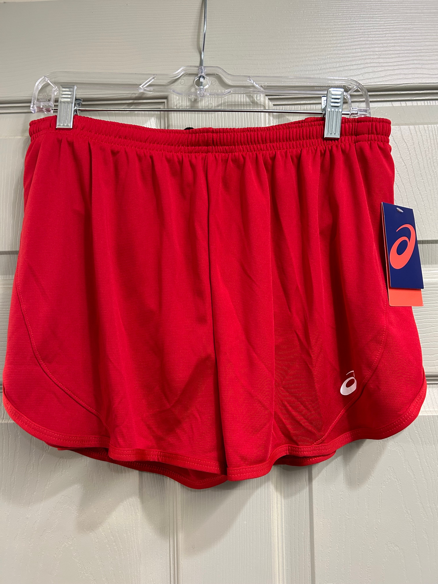 Red New Large Men's ASICS Rival II Split Shorts