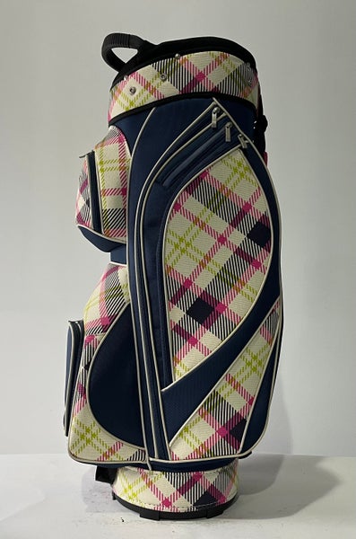 Spartina 449 Cart Bag Blue White Pink 14-Way Divide Single Strap Golf Bag