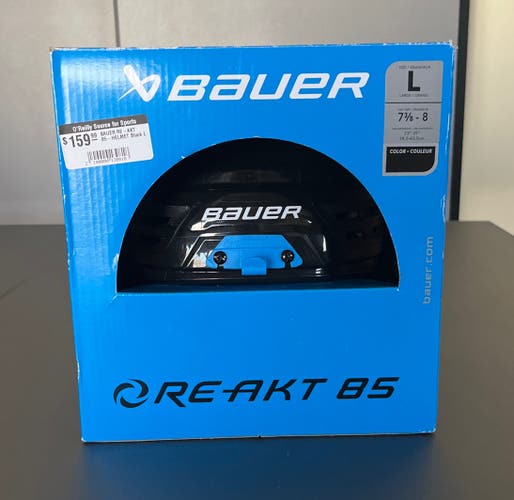 NEW Large BAUER RE-AKT 85 helmet 7 3/8 - 8 black L