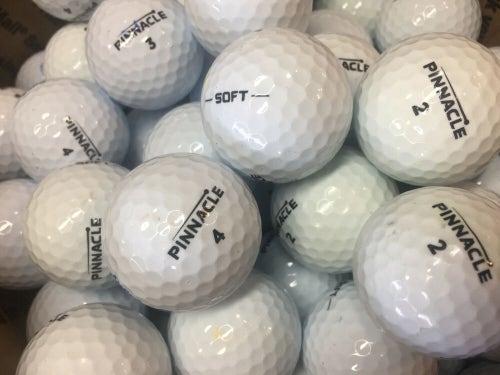 50 White Pinnacle Soft Near Mint AAAA Used Golf Balls