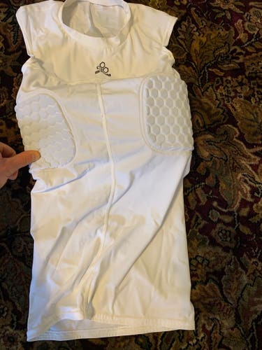 White New Small Men's McDavid HEX Compression Tank with 3-Pads