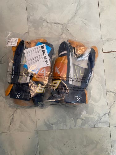 New Navy And Gold Hyperlite Gloves